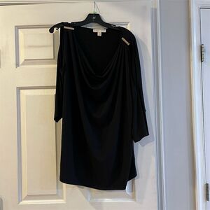 Michael Kors Women's 3XL Black Cowl Neck 3/4 Sleeve Blouse Casual